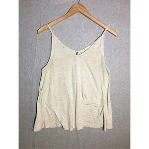 Womens Altar’d State Tank Top V Neck Light Grey Lounge Wear Capsule Wardrobe